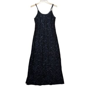 Cabernet Women Whimsygoth Witchy‎ Velvet Burnout Velvet Maxi Dress Size M Black
